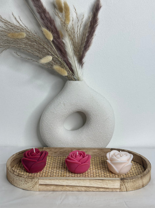 Écrin de roses tricolore