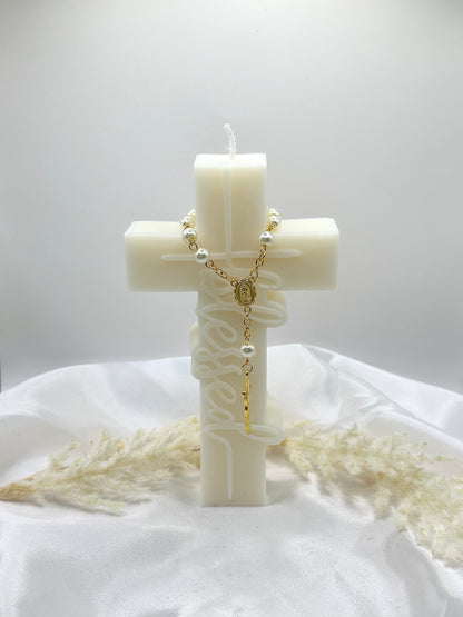 Bougie croix - Blessed