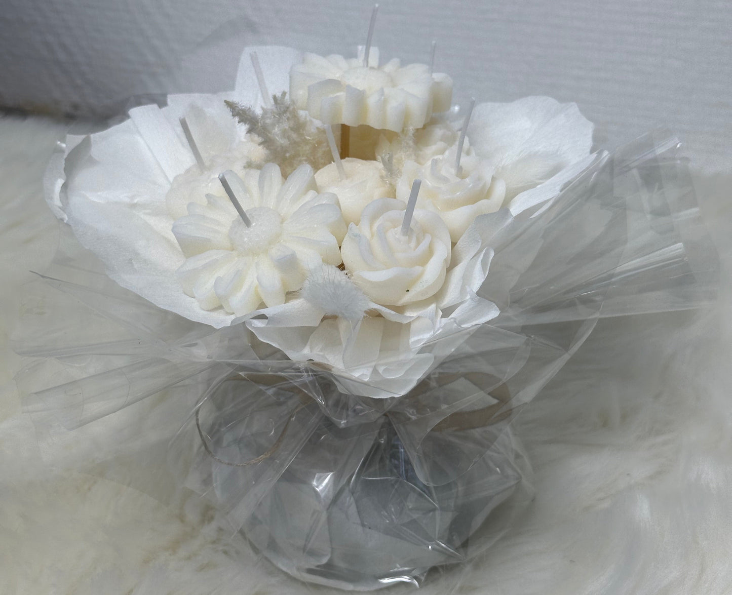 Bouquet de fleurs en bougies